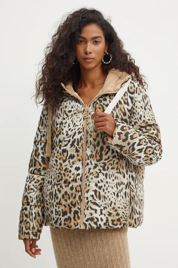 Guess Dvostrana jakna Guess EMELIE za žene, boja: bež, za zimu, oversize, W4BL38 WGK12