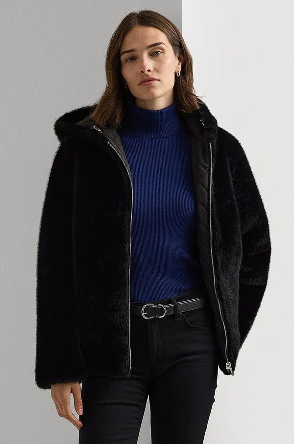Lauren Ralph Lauren Dvostrana jakna Lauren Ralph Lauren za žene, boja: crna, za prijelazno razdoblje, 297957520