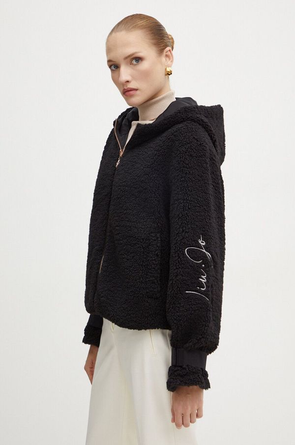 Liu Jo Dvostrana jakna Liu Jo za žene, boja: crna, za prijelazno razdoblje, oversize, TF4129 T5895