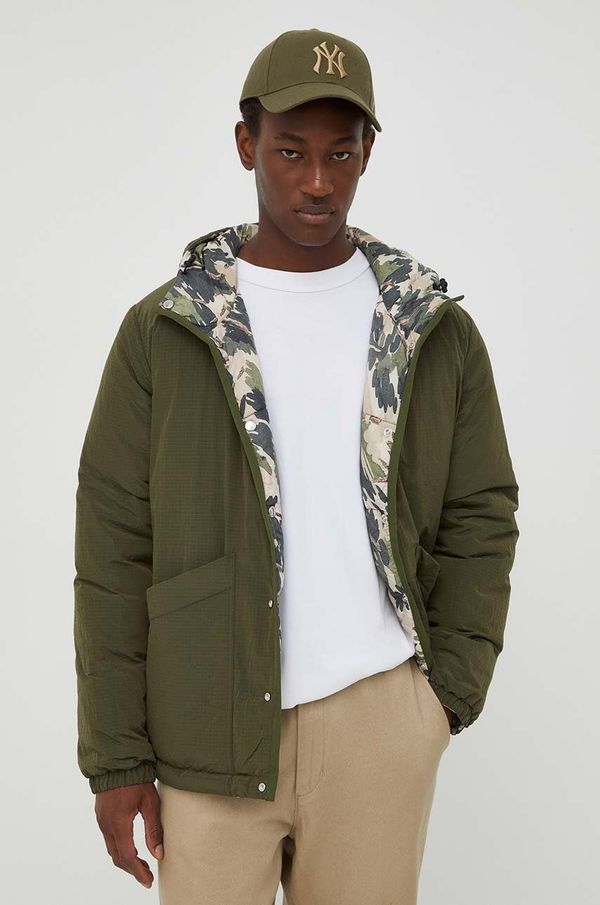 PS Paul Smith Dvostrana jakna PS Paul Smith za muškarce, boja: zelena, za zimu