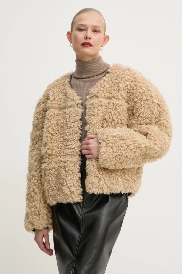 Stand Studio Dvostrana jakna Stand Studio Charmaine Jacket za žene, boja: bež, za prijelazno razdoblje, oversize, 61947-9066