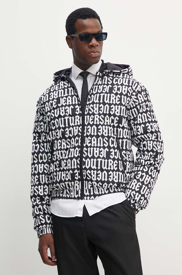 Versace Jeans Couture Dvostrana jakna Versace Jeans Couture za muškarce, boja: crna, za prijelazno razdoblje, 77GAUD16 CQD53