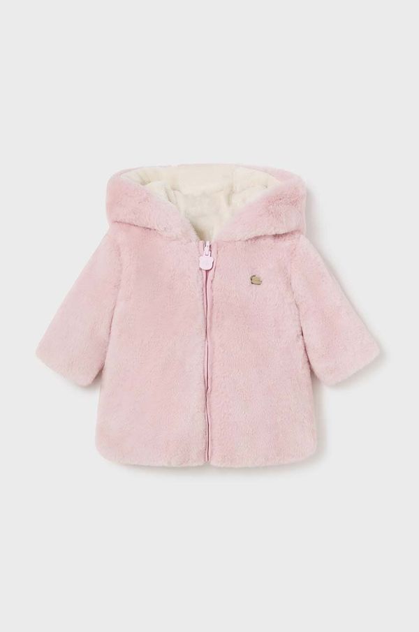 Mayoral Newborn Dvostrana jakna za bebe Mayoral Newborn boja: ružičasta, 2449