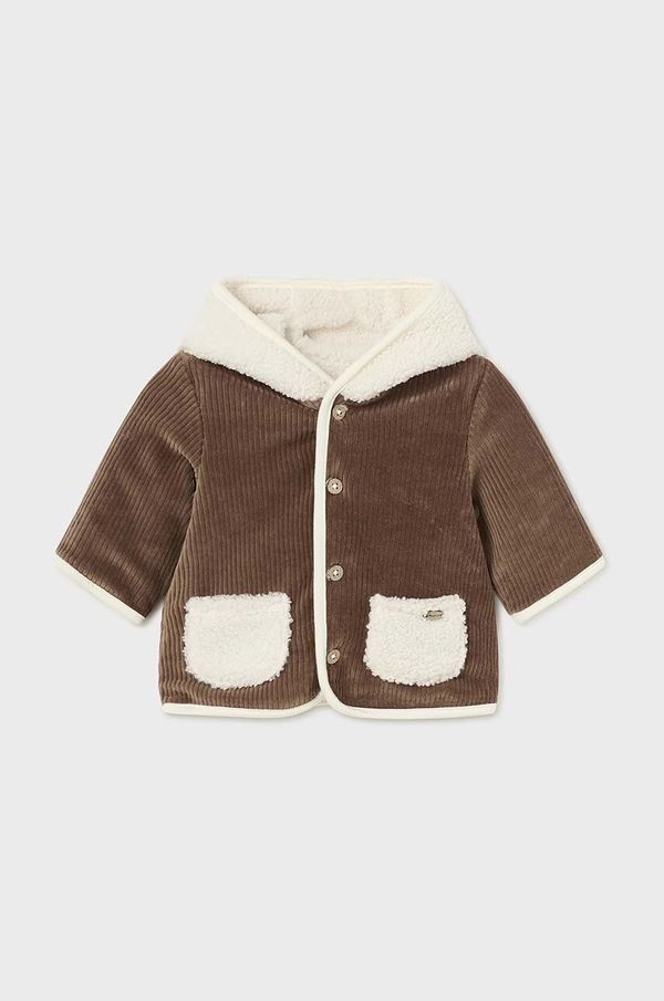 Mayoral Newborn Dvostrana jakna za bebe Mayoral Newborn boja: smeđa, 2448