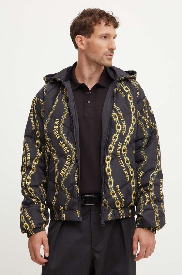 Versace Jeans Couture Dvostrana pernata jakna Versace Jeans Couture za muškarce, boja: crna, za zimu, 77GAUD17 CQD56
