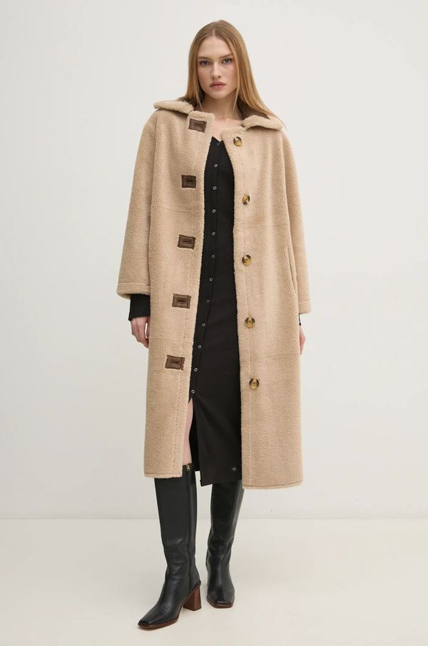 Pedro del Hierro Dvostrani kaput Pedro del Hierro za žene, boja: bež, za prijelazno razdoblje, 7528332