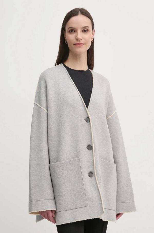 OUI Dvostrani kardigan OUI boja: siva, topli, 90801