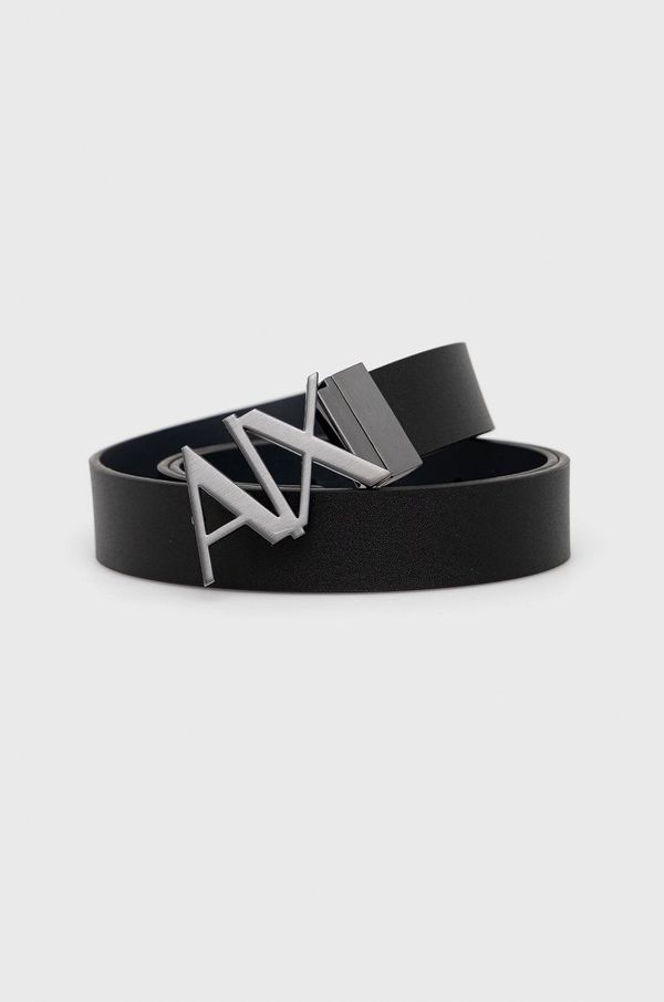 Armani Exchange Dvostrani kožni remen Armani Exchange za muškarce, boja: crna, 951017 CC505