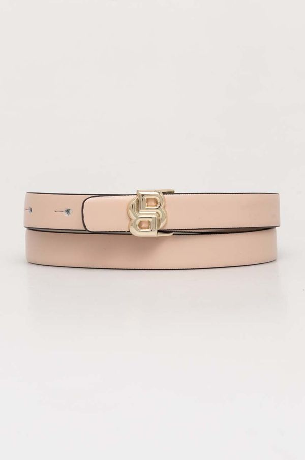 Boss Dvostrani kožni remen BOSS za žene, boja: bež, 50517469