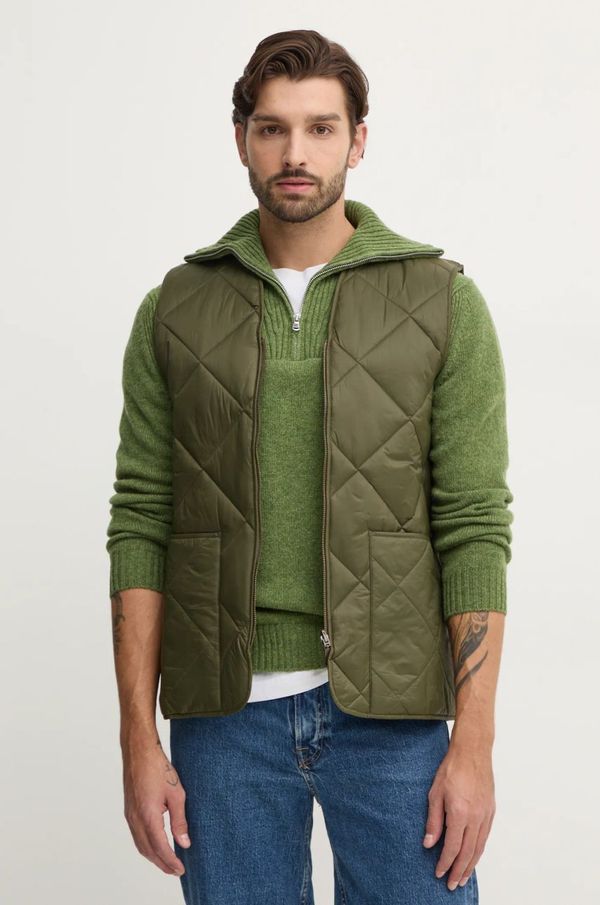 Barbour Dvostrani prsluk Barbour Large Box Quilted Liner za muškarce, boja: zelena, za prijelazno razdoblje, MLI0057