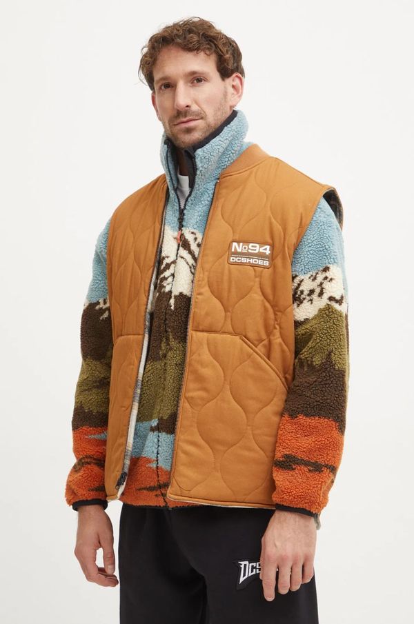 DC Dvostrani prsluk DC No 94 Worker za muškarce, boja: smeđa, za prijelazno razdoblje, ADYJK03198