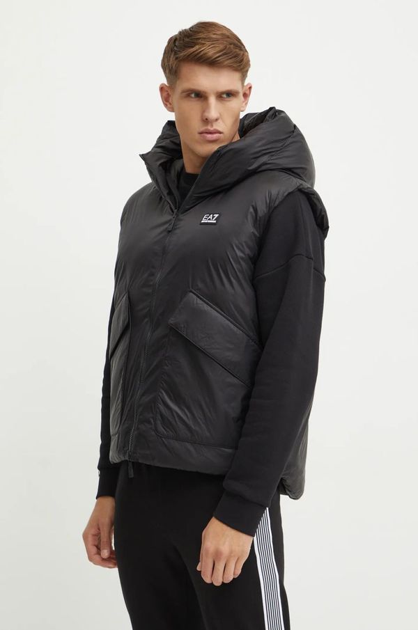 EA7 Emporio Armani Dvostrani prsluk EA7 Emporio Armani za muškarce, boja: crna, za zimu, PNGAZ.6DPQ03