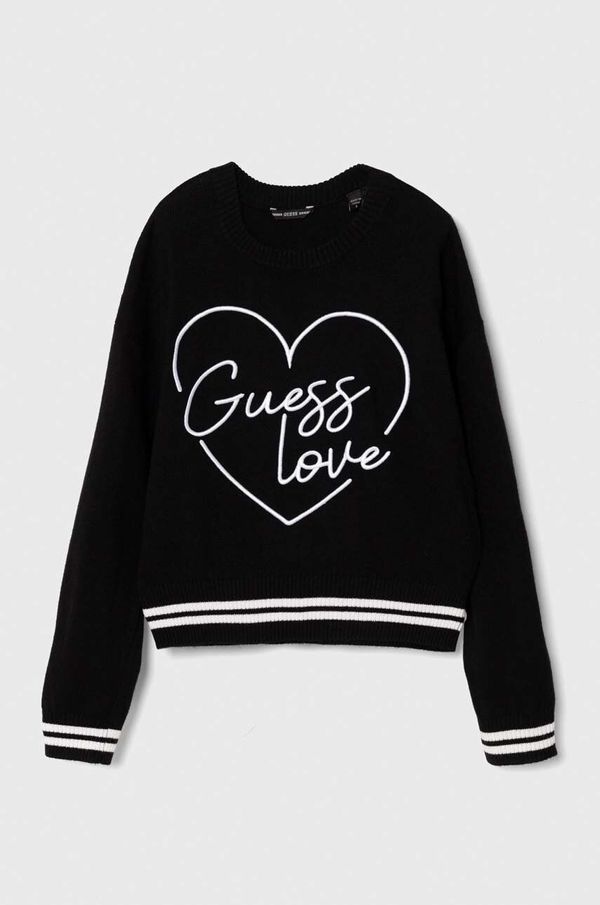 Guess Dvostrani pulover s dodatkom vune Guess boja: crna, lagani, J4YR05 Z3FV0