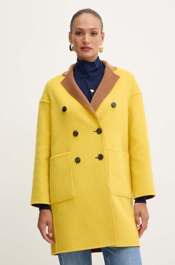 Max&Co. Dvostrani vuneni kaput MAX&Co. boja: smeđa, za prijelazno razdoblje, kopčanje u dva reda, 2426016011200