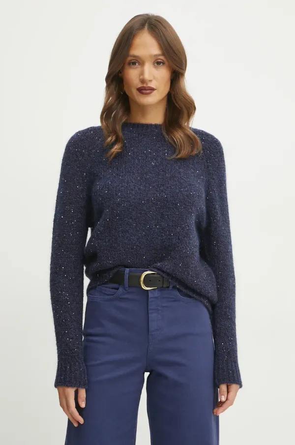 Marella Džemper s dodatkom mohera Marella boja: tamno plava, 2423366155200