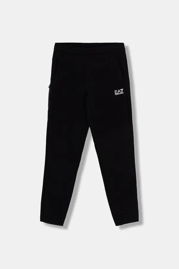 EA7 Emporio Armani EA7 Emporio Armani donji dio trenirke za djecu s pamukom