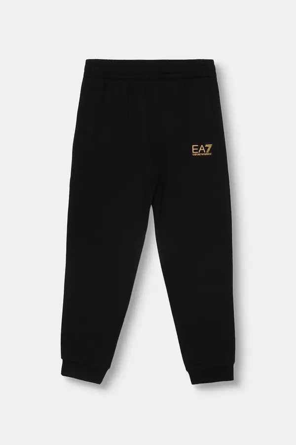 EA7 Emporio Armani EA7 Emporio Armani donji dio trenirke za djecu s pamukom