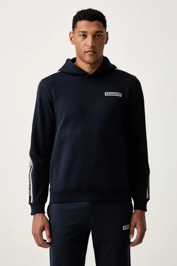 EA7 Emporio Armani EA7 Emporio Armani dukserica sa kapuljačom za muškarce s pamukom