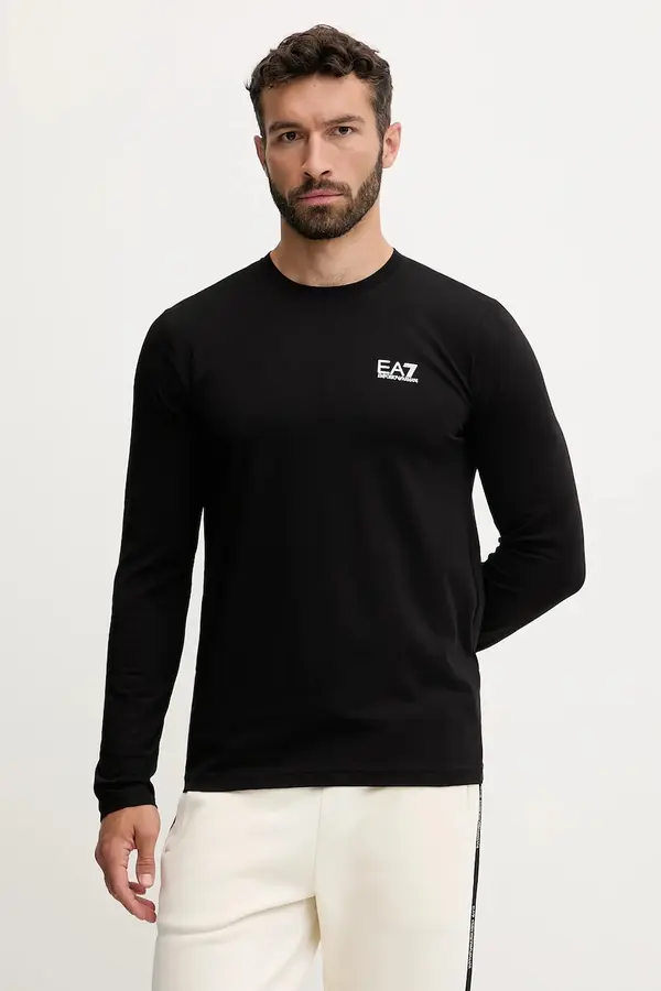 EA7 Emporio Armani EA7 Emporio Armani majica dugih rukava za muškarce s pamukom