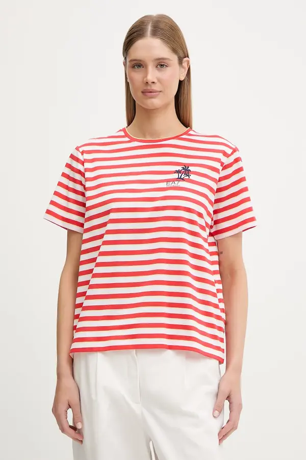 EA7 Emporio Armani EA7 Emporio Armani majica za žene od pamuka