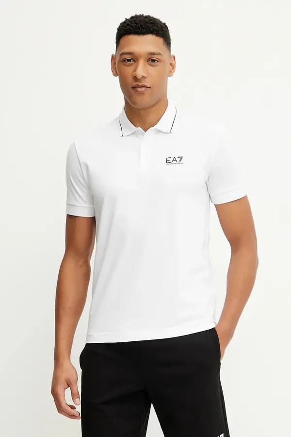 EA7 Emporio Armani EA7 Emporio Armani polo muški od pamuka s elastanom