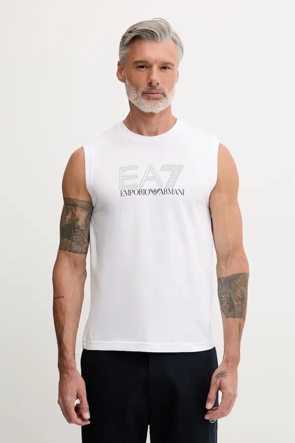 EA7 Emporio Armani EA7 Emporio Armani top muški od pamuka