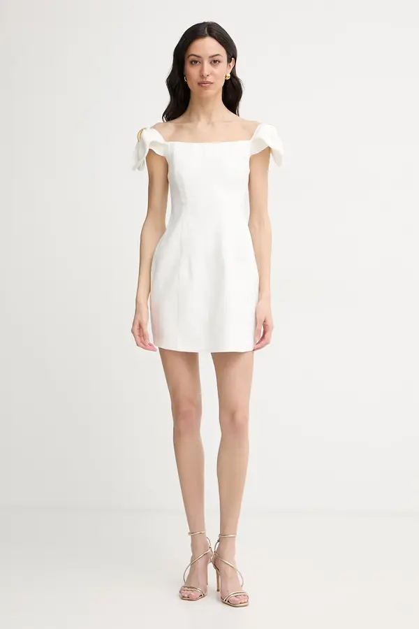 Elisabetta Franchi Elisabetta Franchi haljina otvorenih ramena s volanom s lanom