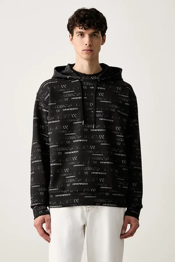 Emporio Armani Emporio Armani dukserica sa kapuljačom za muškarce s pamukom