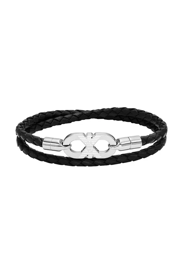 Emporio Armani Emporio Armani narukvica za muškarce kožna Eagle Logo