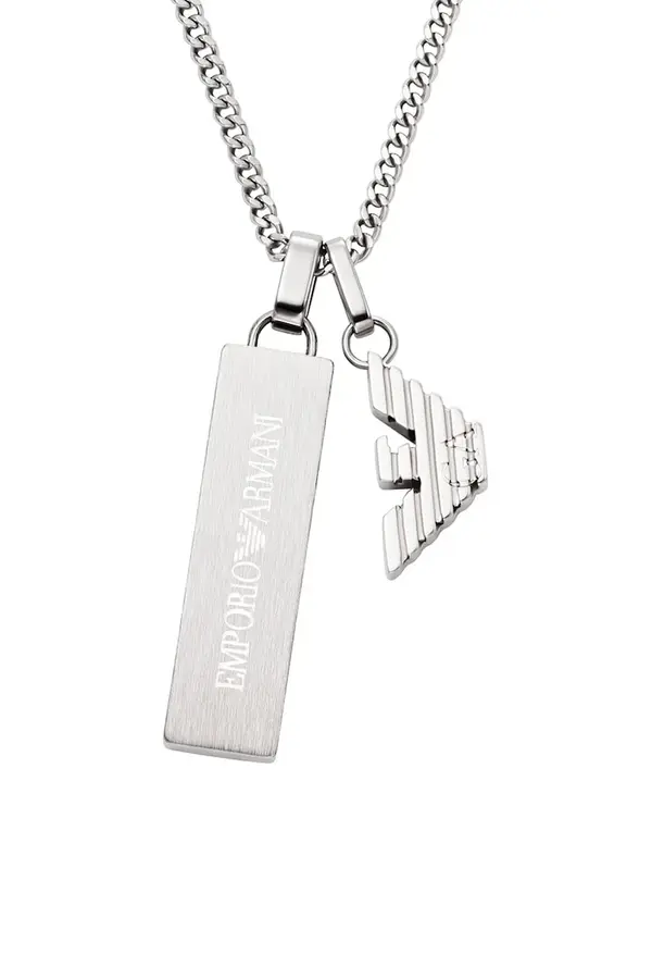 Emporio Armani Emporio Armani ogrlica s privjeskom za muškarce plemeniti čelik bez kamena Eagle Logo