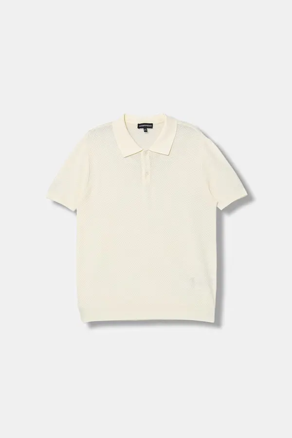 Emporio Armani Emporio Armani pletena polo majica za žene s viskozom