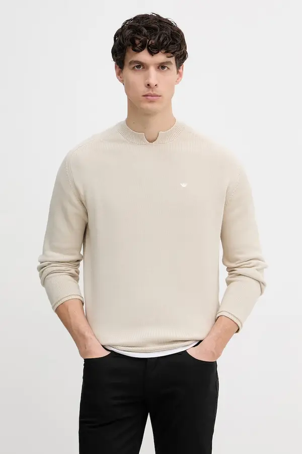 Emporio Armani Emporio Armani pulover muški od pamuka