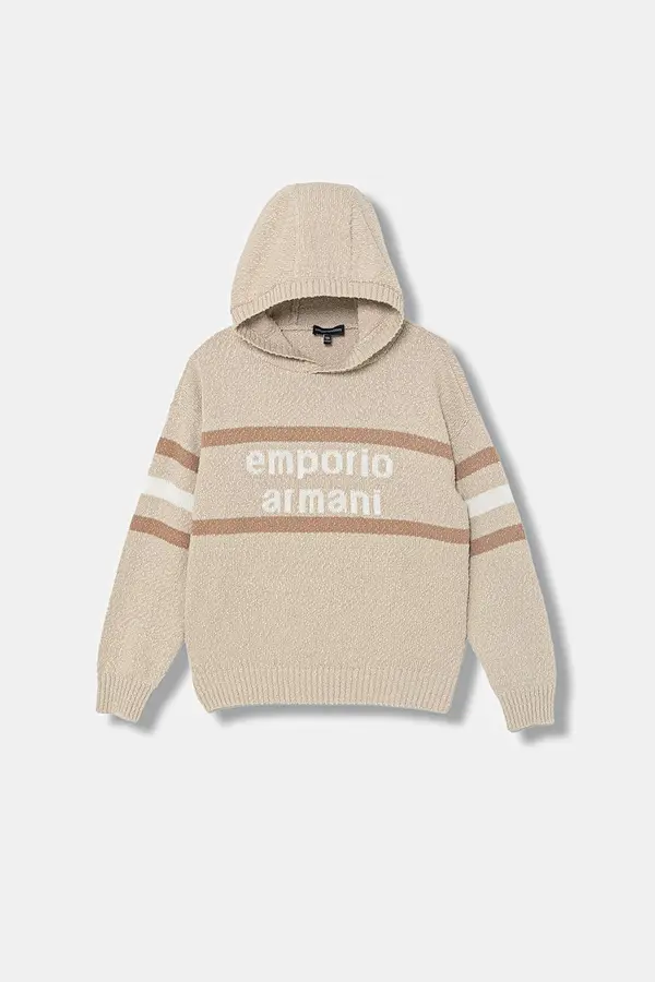 Emporio Armani Emporio Armani pulover za djecu od pamuka