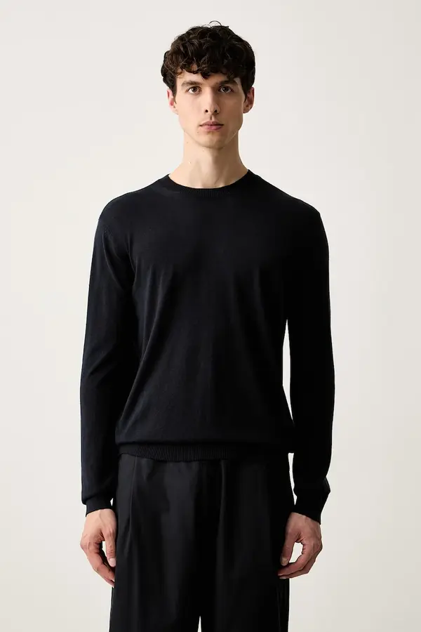 Emporio Armani Emporio Armani pulover za muškarce sa svilom