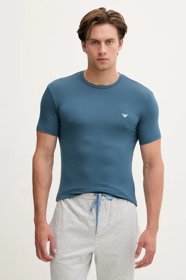Emporio Armani Underwear Emporio Armani Underwear basic majica kratkih rukava za muškarce s viskozom 2-pack