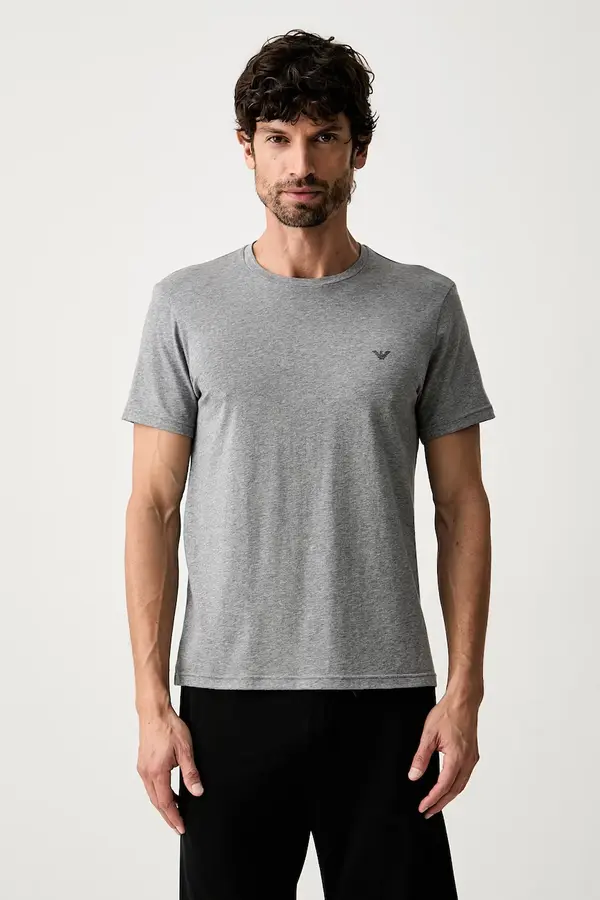 Emporio Armani Underwear Emporio Armani Underwear homewear majica kratkih rukava muška od pamuka s elastanom 2-pack