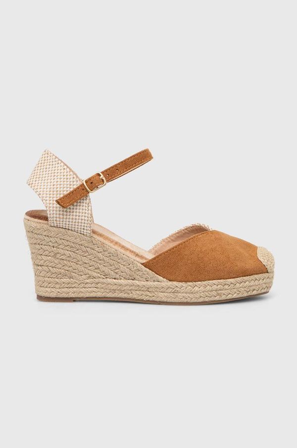 Answear Lab Espadrile Answear Lab boja: smeđa, klin peta