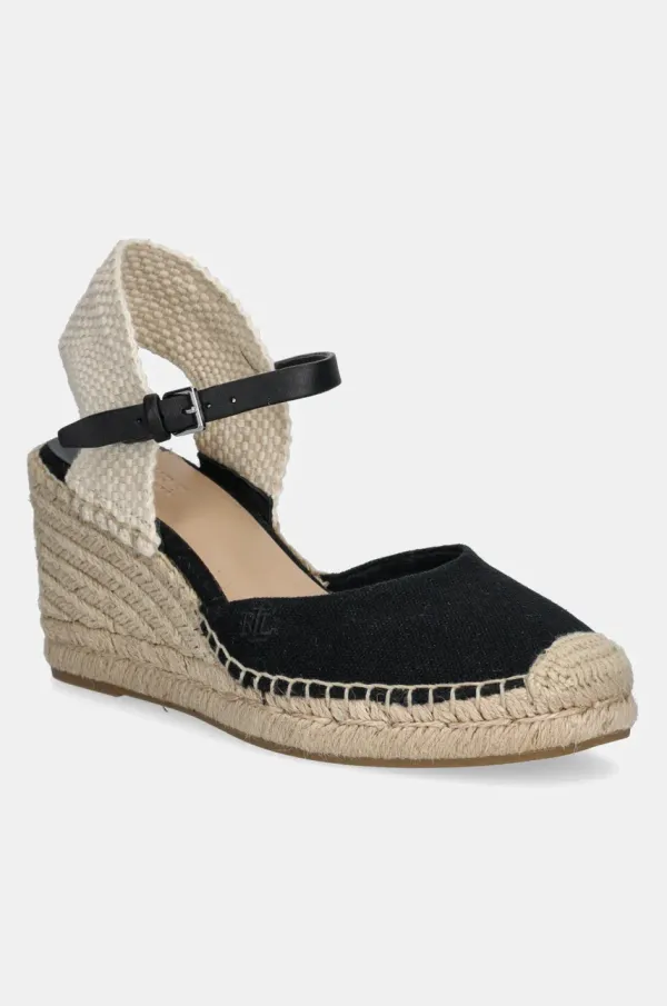 Lauren Ralph Lauren Espadrile Lauren Ralph Lauren Robby boja: crna, klin peta, 802961836001