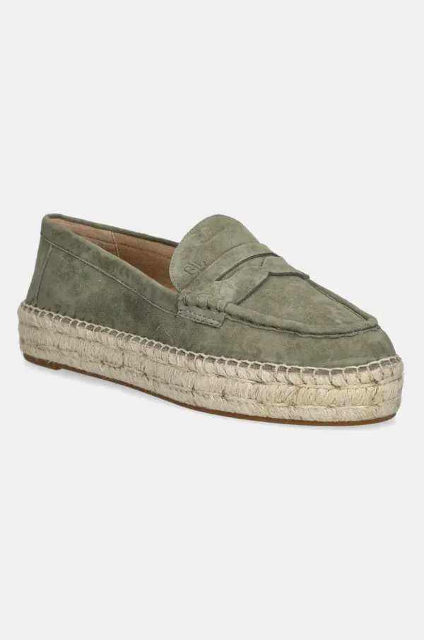 Lauren Ralph Lauren Espadrile od brušene kože Lauren Ralph Lauren Luize Loafer boja: zelena, 802953958008