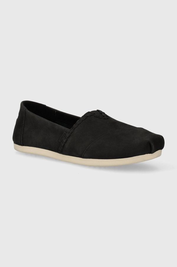 Toms Espadrile od nubuk kože Toms Alpargata boja: crna, 10020666