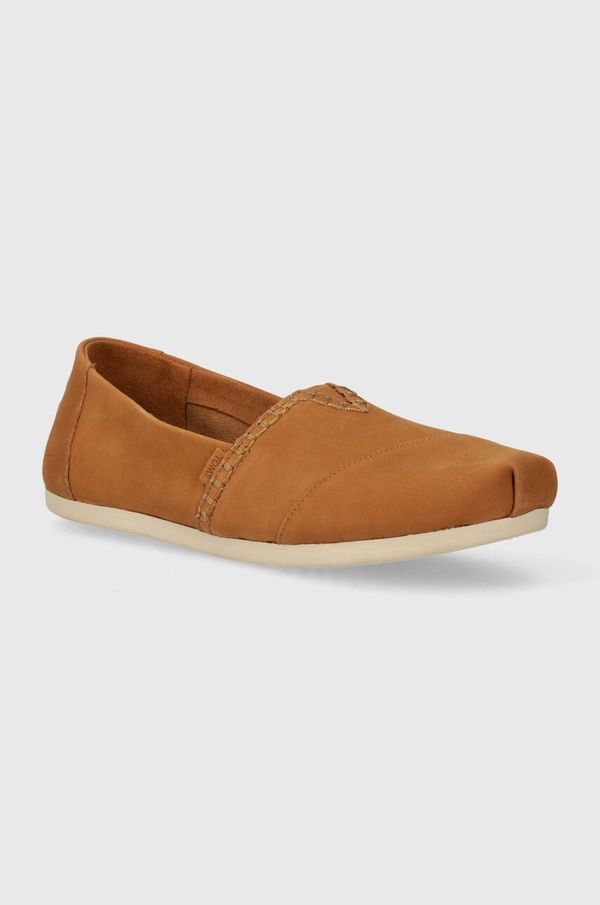 Toms Espadrile od nubuk kože Toms Alpargata boja: smeđa, 10020670