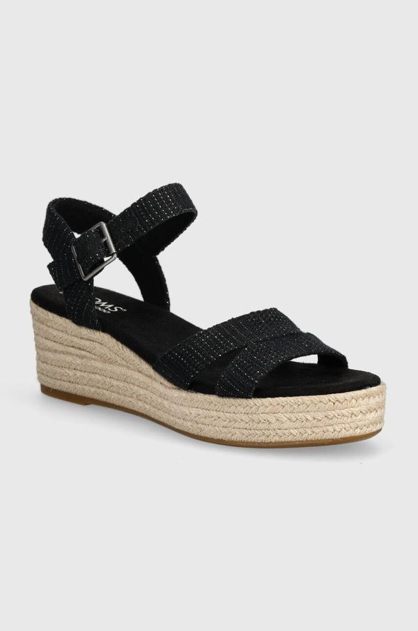 Toms Espadrile Toms Audrey boja: crna, klin peta, 10020749