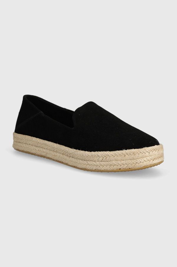 Toms Espadrile Toms Carolina boja: crna, s platformom, 10020690