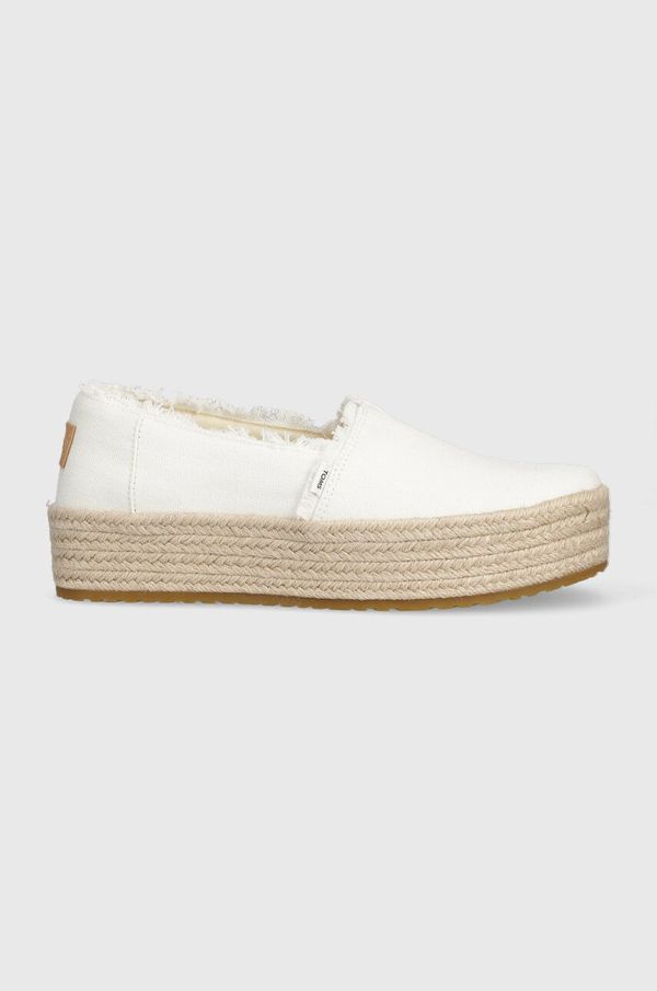 Toms Espadrile Toms Valencia boja: bijela, s platformom, 10019820