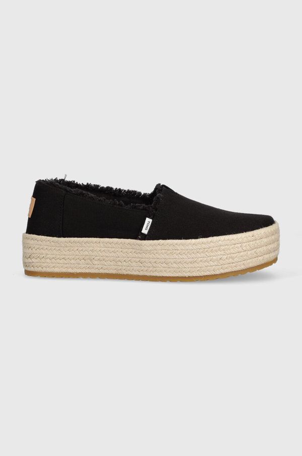 Toms Espadrile Toms Valencia boja: crna, s platformom, 10019795