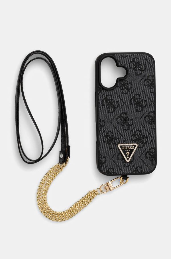 Guess Etui za telefon Guess iPhone 16 6.1 boja: crna, GUHCP16SP4TDSCPK