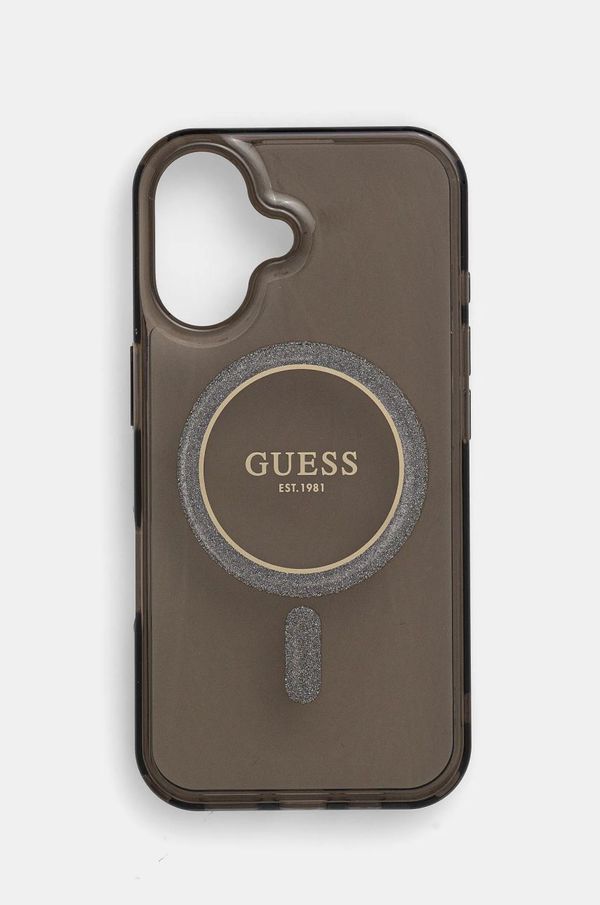 Guess Etui za telefon Guess iPhone 16 6.1 boja: crna, GUHMP16SHFGEREK
