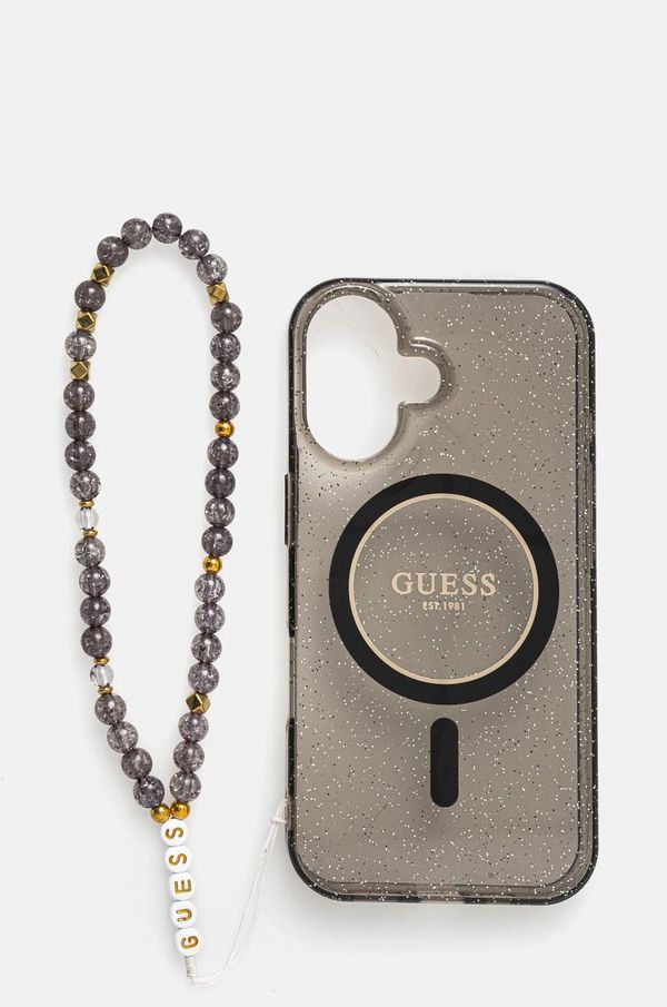 Guess Etui za telefon Guess iPhone 16 6.1 boja: crna, GUHMP16SHGCRELSK