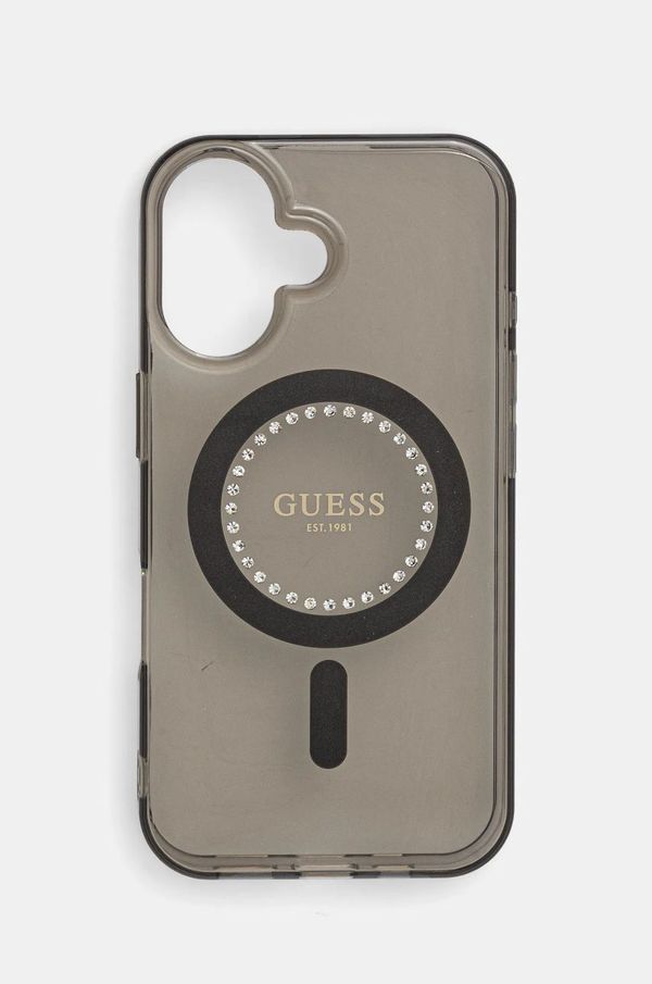 Guess Etui za telefon Guess iPhone 16 6.1 boja: crna, GUHMP16SPFTDTEK