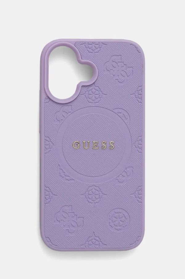 Guess Etui za telefon Guess iPhone 16 6.1 boja: ljubičasta, GUHMP16SPSAPSMEU